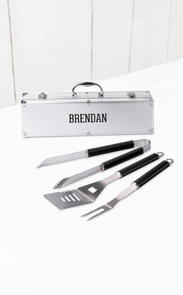 Category Slider - Personalized BBQ Grilling Set with Case