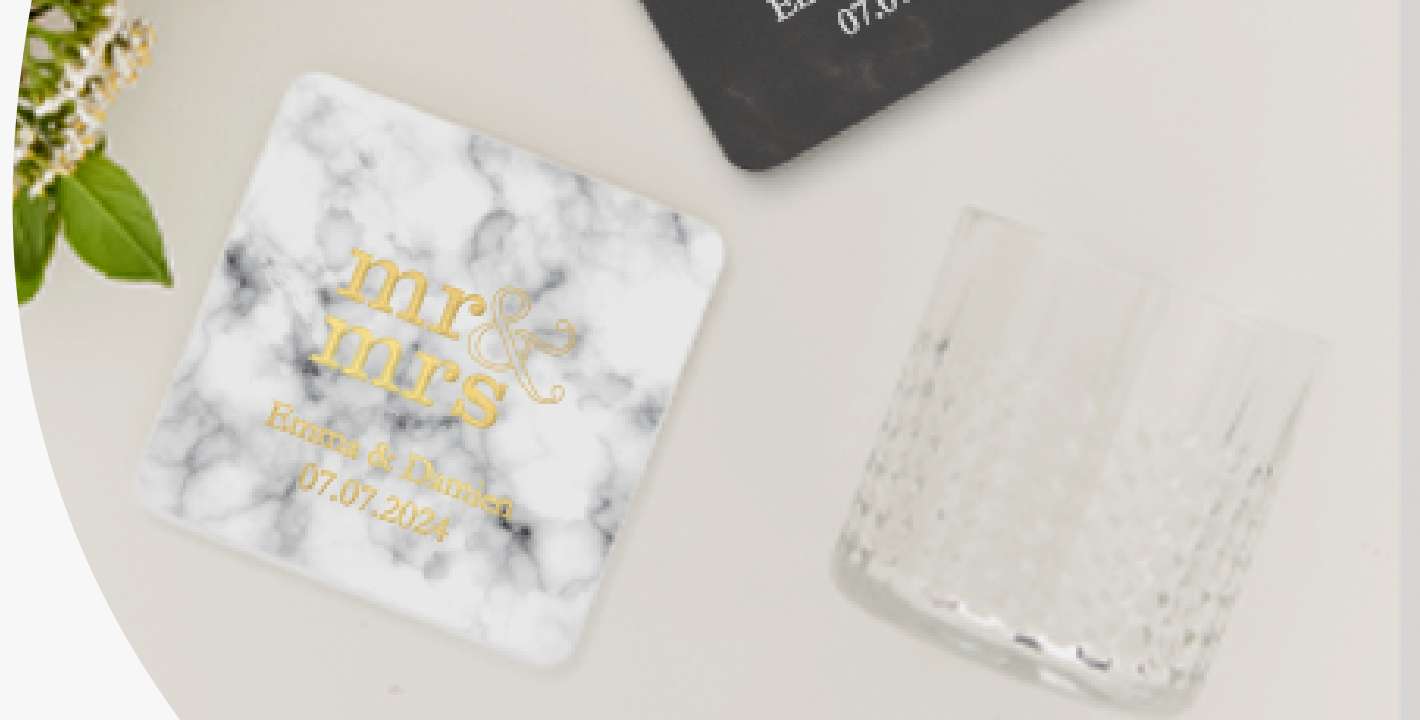 Square Marble Paper Coasters