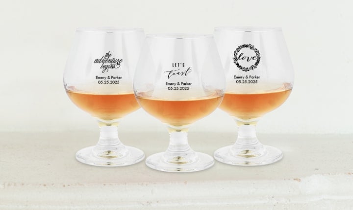 Landing Page - Personalized Brandy Glass Favor